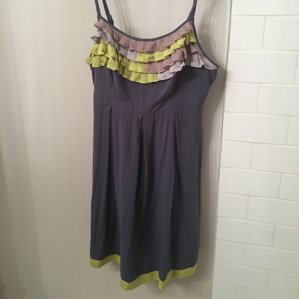 Dress with Pleated Ruffle Detail